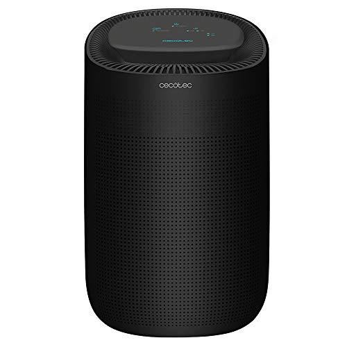 Cecotec Deshumidificador Eléctrico BigDry 2500 PureLight Black. 750 ml/día, Silencioso, Depósito extraíble de 1 L, 2 velocidades, 2 Niveles de deshumidificación, Función purificador, 25 m2