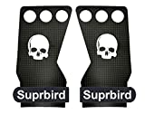 SUPRBIRD Carbon 3H Calleras para Cross-fit Grips 3 Agujeros Agarre y Protector de Mano o Guantes para Gimnasia Unisex para Hombre en Deportes de Fitness Pullup Calistenia Halterofilia y Musculación