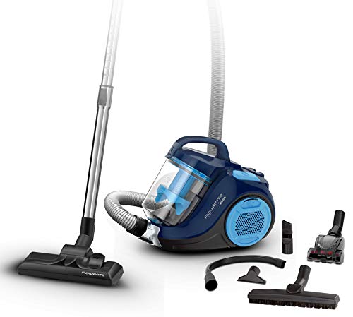 Rowenta Swift Power RO2981 Total Care, aspiradora sin bolsa, sistema ciclónico, depósito 1.5 L, cepillo parquet, boquilla 2 en 1 para ranuras, accesorio tapicerías y pelo mascotas, 77 dB, Multicolor