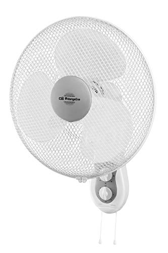Orbegozo WF 0139 - Ventilador de pared, oscilante, 3 velocidades, temporizador, cabezal inclinable, aspas 40 cm, 40 W, Color Blanco
