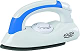 Adler AD5015 - Plancha de Viaje con mango plegable, ligera y pequeña, suela NON-STICK , ajuste temperatura, 700W