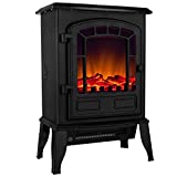 Deuba Chimenea eléctrica Negra Efecto Llama LED 1000/2000W Termoventilador Calefactor Estufa