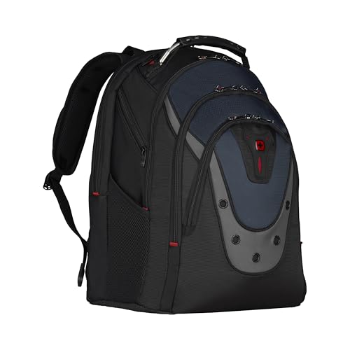 WENGER Ibex Mochila para portátil, portátil de hasta 17 Pulgadas, Tableta de hasta 10 Pulgadas, 23 l, Mujer Hombre, Negocios Universidad Escuela Viajes, Negro/Azul, 600638 WENGER Ibex Mochila para portátil, portátil de hasta 17 Pulgadas, Tableta de hasta 10 Pulgadas, 23 l, Mujer Hombre, Negocios Universidad Escuela Viajes, Negro/Azul, 600638