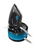 Braun CareStyle Compact IS2055BK - Centro de Planchado, Suela 3D Eloxal Plus, Potencia 2200 W, Depósito 1.3 L, Vapor Constante 125 g/min, Presión 5 bar y Golpe de Vapor 400 g/min, Azul/Negro