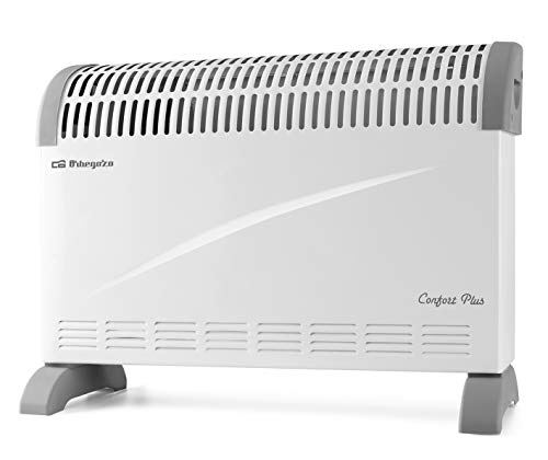 Orbegozo CV 2300 A Convector, 3 Niveles de Potencia, protección contra sobrecalentamiento, termostato Regulable, Asas de Transporte, 2000 W, 1 Liter, 44 Decibeles, Blanco