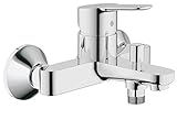 Grohe BauEdge - Grifo para ducha y baño con sistema de montaje en pared e inversor automático. Incluye sistema de ahorro de agua y limitador de caudal ajustable (Ref. 23334000)