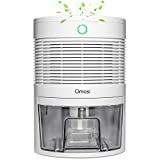 Omasi Deshumidificador electrico 600ml,Portátiles Deshumidificadores Absorben Agua 300 ml / 24 h，apagado automático, para Hogar Salón Habitación Oficina Blanco