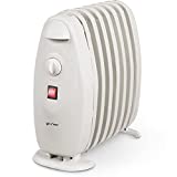 Grunkel - Radiador de Aceite con Niveles de Calor Regulables con termostato. Elementos de Aceite con forma Eficiente para ahorro energético. Protección contra sobrecalentamiento. (800W)