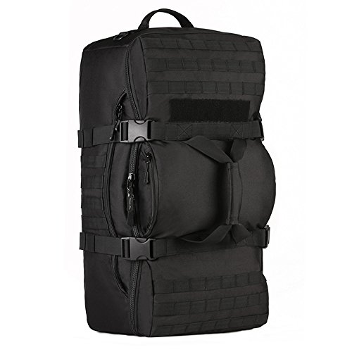 YuHan - Mochila táctica, 60 L, para senderismo, mochila militar con sistema modular de carga y transporte de equipamiento ligero (MOLLE), negro YuHan - Mochila táctica, 60 L, para senderismo, mochila militar con sistema modular de carga y transporte de equipamiento ligero (MOLLE), negro