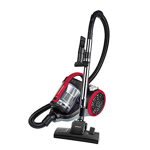 Polti Forzaspira C110_Plus Aspirador cicónico sin bolsa, 2 litros capacidad depósito de recogida, 800 W, 80 Decibelios, rojo/negro