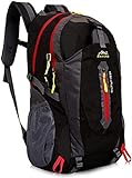 yunplus Mochila de senderismo, ligera, multifuncional, informal, resistente al agua, 40 L, camping, senderismo, mochila para ciclismo, viaje, escalada, deportes al aire libre, Infantil, negro