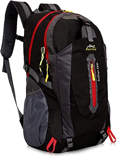 yunplus Mochila de senderismo, ligera, multifuncional, informal, resistente al agua, 40 L, camping, senderismo, mochila para ciclismo, viaje, escalada, deportes al aire libre, Infantil, negro yunplus Mochila de senderismo, ligera, multifuncional, informal, resistente al agua, 40 L, camping, senderismo, mochila para ciclismo, viaje, escalada, deportes al aire libre, Infantil, negro