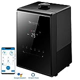 proscenic 808C Humidificador 5.3L ultrasónico e Inteligente Compatible con Aplicación,Alexa y Google Assistant, Niveles adjustables, Modo de bebé, Auto-Apagado y Panel táctil, luz noctura