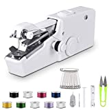 Máquina de coser de mano – Mini máquina de coser portátil de mano máquina de coser eléctrica, máquina de coser rápida y práctica para tela, ropa, tela para niños uso en el hogar o viajes