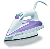 Braun Texstyle 7 TS715 - Plancha para la Ropa de Vapor de 2300W, Suela Eloxal, Golpe de Vapor de 140gr/min, Sistema Antical y Antigoteo, Color Blanco y Lila