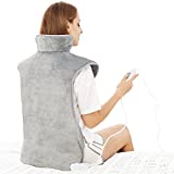 Almohadilla Térmica para Espalda y Cuello 60×100cm, 3 Niveles de Calor, Temporizador de Apagado Automático de 3 Horas, Calentamiento Rápido, Cinturón, Franela, Oficina y Hogar, Lavable a Máquina