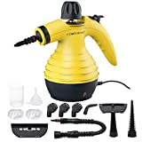 Limpiador de Vapor a Presión Multiusos Portátil de Mano con 12 Accesorios para Eliminar Manchas de Pisos, Alfombras, Cortinas, Asientos de Automóvil, Cocina, Ventanas, Baño