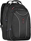 Wenger Carbon Mochila para portátil, portátil de hasta 17 pulgadas, organizador de artículos, 30 l, mujer hombre, oficina viajes universidad, negro, 600637