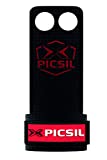 PICSIL RX Calleras para Cross Training, Carbon Grips de 2 Agujeros, para Gimnasio, Box, Halterofilia, Gimnasia, Previenen Ampollas y Desgarros, Mayor Resistencia y Protección, Unisex, Rojo, M