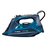 Bosch TDA703021A, Plancha de Vapor, 3000W, Vapor Constante 50 g/min, Cerámica, Color Azul