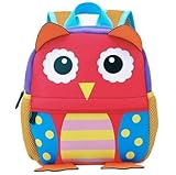 TEAMEN Mochila para niños, Animal Mochila Escolar Toddler Kids Mochila Escolar para niños pequeños, Mochila para 3-5 años (Búho)