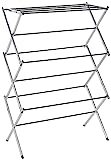 Amazon Basics - Tendedero plegable para interiores, acabado cromado