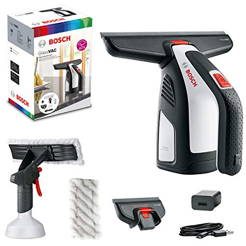 Bosch Home and Garden GlassVAC - Limpiador de cristales a batería con accesorios (3.6 V, 2.0 Ah, batería incluida), 699 grams, Multicolor