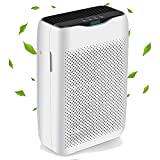 COOCHEER Purificador de Aire para Hogar, Air Purifier 3 en 1 con Filtro HEPA y Carbón Activado,con Filtración de 4 Capas y Función de Temporizador,CADR 258m³/h,Captura Polvo, Polen, Humo, Olor