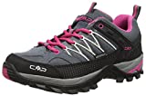 CMP Rigel Low Wmn Trekking Shoe WP, Zapatillas de Senderismo Mujer, Grey-Fuxia-Ice, 39 EU