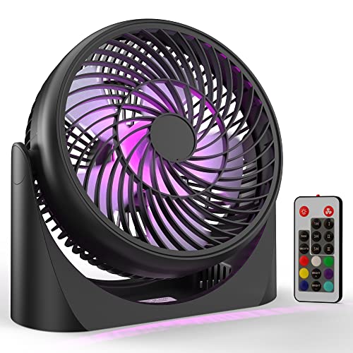 Ventilador de Escritorio 8 inch USB Fan con Control Ventilador USB Flujo de Aire Fuerte Silenciosa 3 Temporizadores 360° Ajuste Ventilador Personal Portátil para Oficina Casa Viaje Dormitorio RV