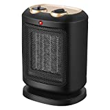 COMLIFE Calefactor Cerámico PTC 900W / 1800W Mini Ventilador de Calentacdor Eléctrico contra Sobrecalentamiento y Protección contra Volcado Viento Natural o Caliente para Oficinas y Hogar