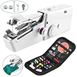 Mini Maquina de Coser Portatil, Guenx Portátil Herramienta de Puntada Rápida para Tela Ropa o Tela de Niños con Bobina Adicional, Tijera, Aguja y Enhebrador Uso de Viaje y Casa