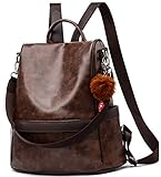 ECOTISH Anti-robo Mujer Mochila de Cuero de pu mochila de Bolsa de mano Mochilas Casual Bolsa de viaje Messenger Bag Backpack