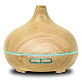 Cecotec Humidificador Ultrasónico y Difusor de Aromas con Temporizador Pure Aroma 300 Yang. 10 W, 300 ml, Temporizador hasta 6 Horas, 7 Colores LED, Función Aromaterapia, Ultrasilencioso