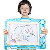 Automoness Pizarra Magnética Infantil Almohadilla Borrable de Escritura y Dibujo con 2 Sellos y 1 Plumas,Juguetes Educativos para Niños
