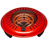 HAYDENT Brasero eléctrico con 3 Niveles de Potencia: 330W, 500W y 800W, Tubos de Cuarzo y Cuerpo metálico para Ahorro de energía - Calentador brasero Interior en clásico Color Rojo
