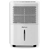 Pro Breeze Deshumidificador 12L/día con Pantalla LED, Sensor de Humedad, 3 Modos, Drenaje Continuo, Secado de Ropa y Temporizador. Elimina Humedad y Condensación de la Casa