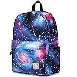 VASCHY Mochila escolar ligera para mujer con funda para portátil de 14", Galaxia Azul, talla única, Mochilas daypack