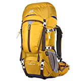 Eshow Mochilas 50L de Senderismo Impermeable con Gran Capacidad, Macuto Multifuncional de Nailon para Viajes Montaña Acampada Trekking Excursiones Esquí Snowboard