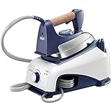 De'Longhi PRO1465 - Centro de planchado, 800 W, 0.85 L, aluminio, 90 g/min, azul/blanco