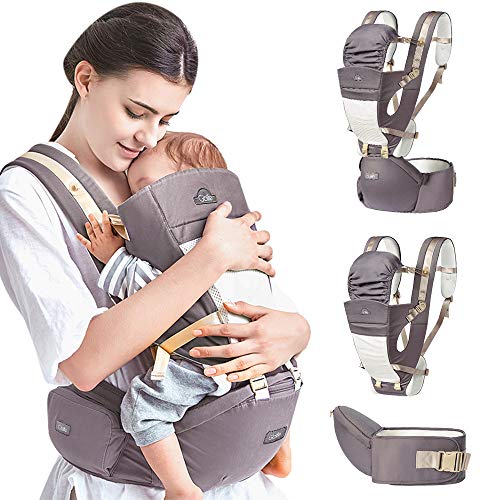 Mochila Portabebé Ergonómico Multifuncional 4 en 1 Fular Porta Bebé con Múltiples Posiciones Suave Ajustable para Niños (Gris) Mochila Portabebé Ergonómico Multifuncional 4 en 1 Fular Porta Bebé con Múltiples Posiciones Suave Ajustable para Niños (Gris)