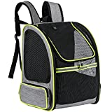 FREESOO Portador de Viaje Mochila Bolsa de Transporte para Mascotas Perros Gatos Malla Completa Transpirable Transportín Jaula Capazos Transportadoras Plegable Viaje Coche Portátil, Negro